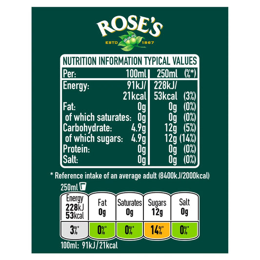 Rose's Lime Juice Cordial The Original 1L
