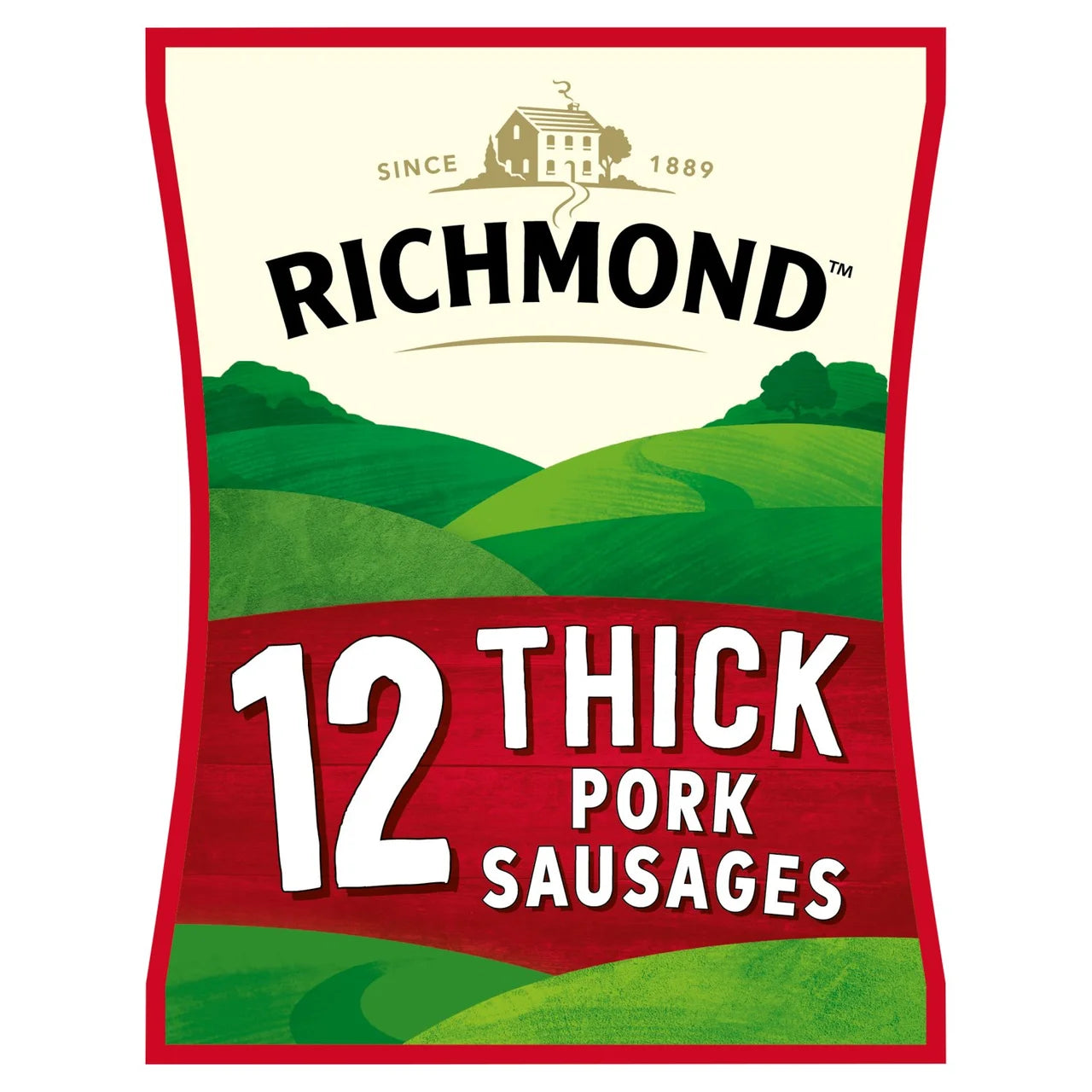 Richmond 12 Thick Pork Sausages 516g