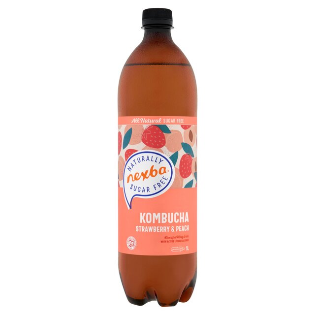 Nexba Strawberry & Peach Kombucha 1L