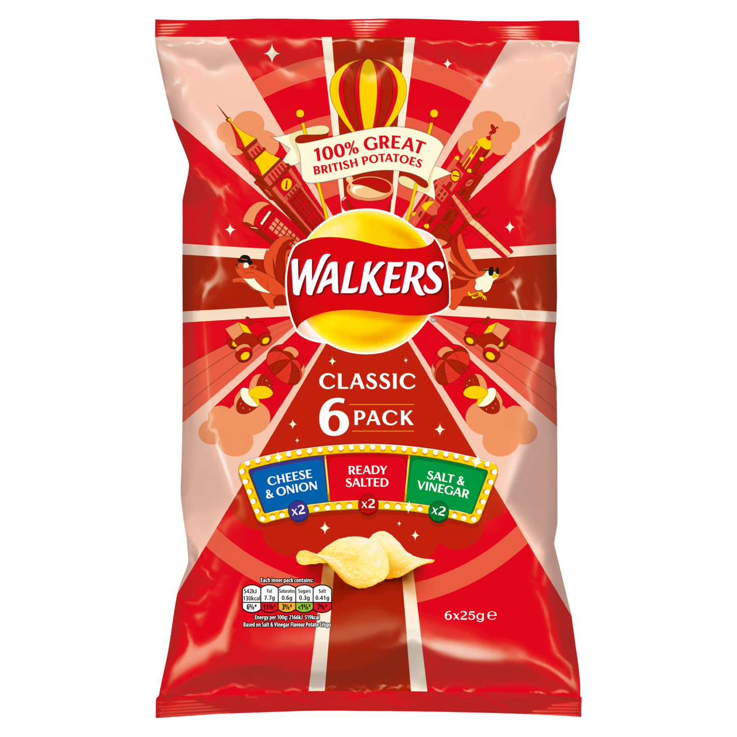 Walkers Classic Variety 6 x 25g