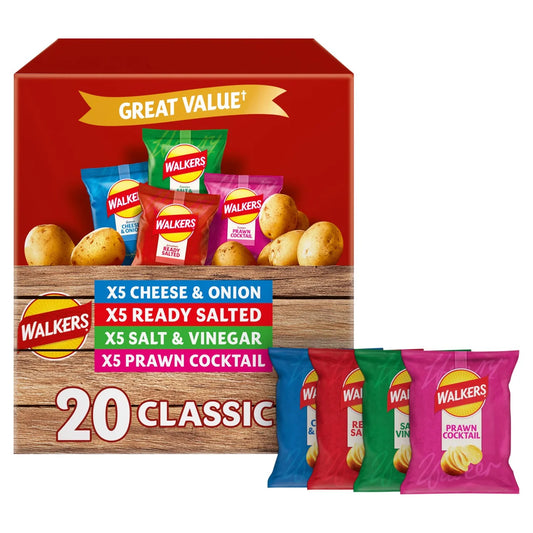 Walkers Classic Variety Multipack Crisps 20 X 25g