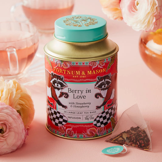 Fortnum & Mason Berry in Love 20 Silky Tea Bag Tin 50g