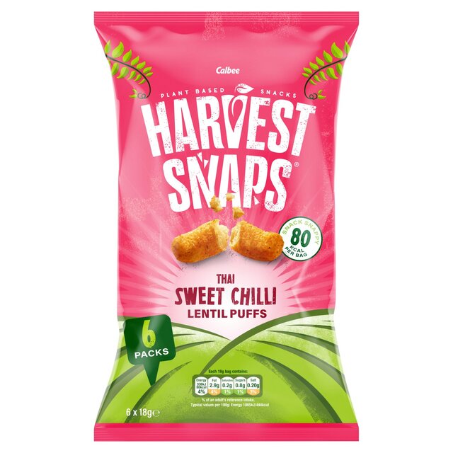 Harvest Snaps Lentil Puff Thai Sweet Chilli Multipack Snacks