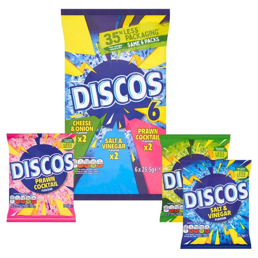 Discos Variety Multipack Crisps 6 x 25.5g