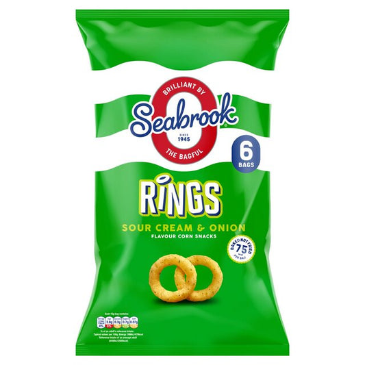 Seabrook Loaded Rings Sour Cream & Onion 6 per pack