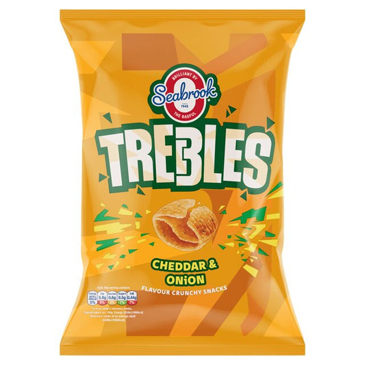 Seabrook Trebles Cheddar & Onion Sharing Bag 120g