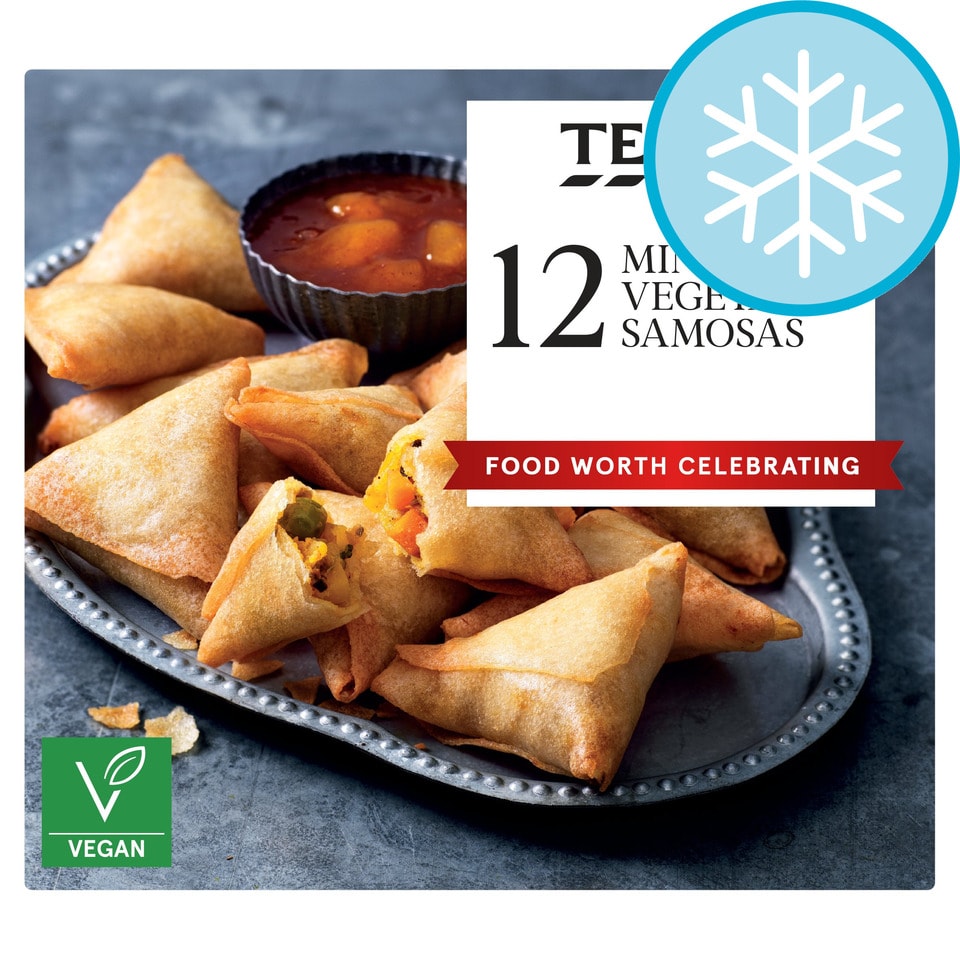 Tesco Frozen 12 Vegetable Samosas 216G