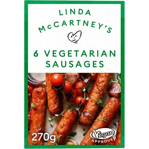 Linda McCartney's 6 Vegetarian Red Onion & Rosemary Sausages 300g