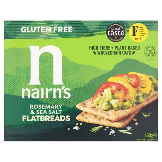 Nairns Gluten Free Rosemary & Sea Salt Flatbreads 150G