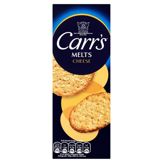 Carr's Original Cheese Melts 150G