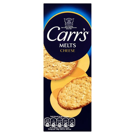 Carr's Original Cheese Melts 150G