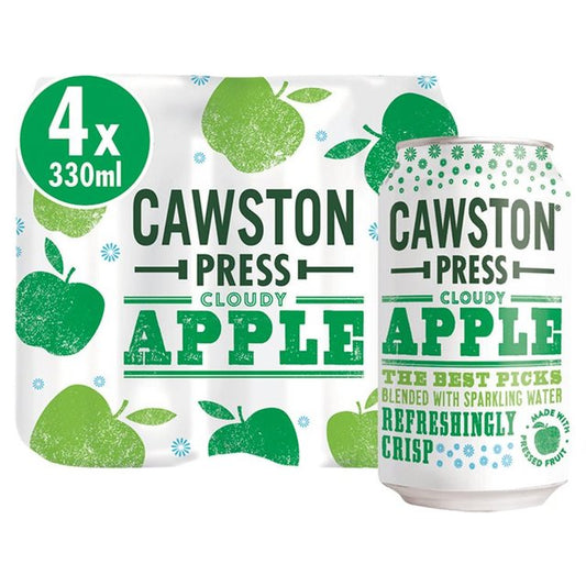 Cawston Press Sparkling Cloudy Apple, can 330ML x 4