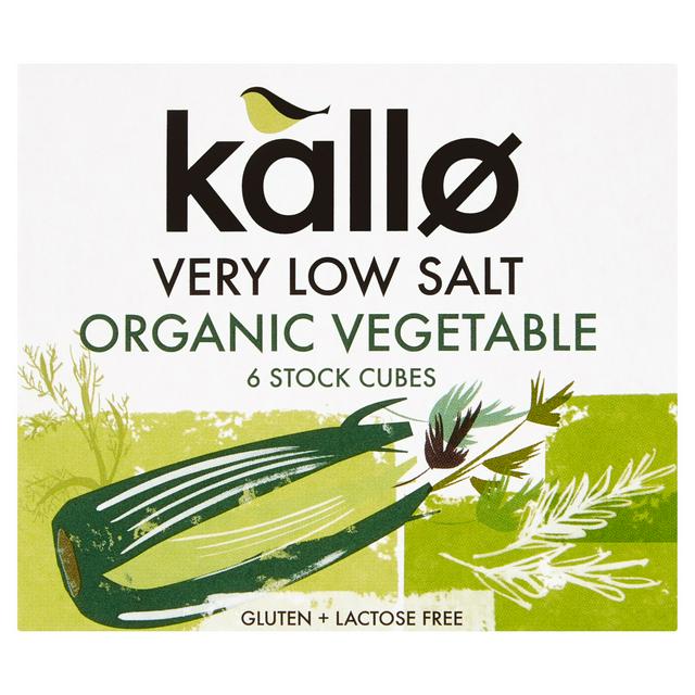 Kallo Very Low Salt Organic Vegetable 6 Stock Cubes 60g