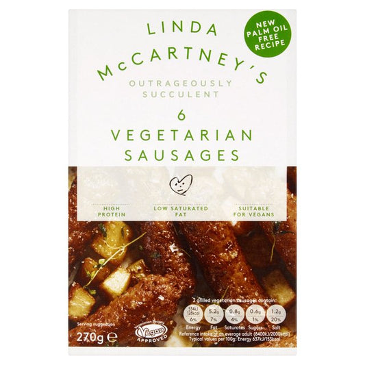 Linda McCartney's 6 Vegetarian Sausages 300g