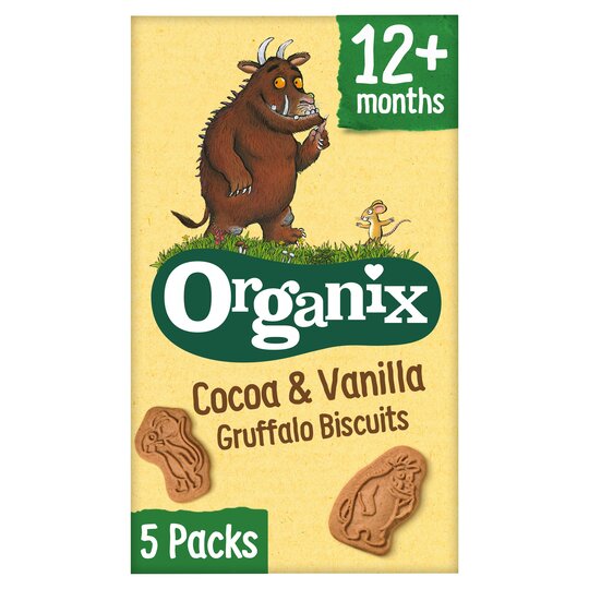 Organix Cocoa & Vanilla Gruffalo Biscuits 5X20g