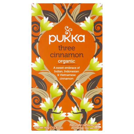 Pukka Three Cinnamon 20 Herbal Tea Sachets 40g (discontinued)