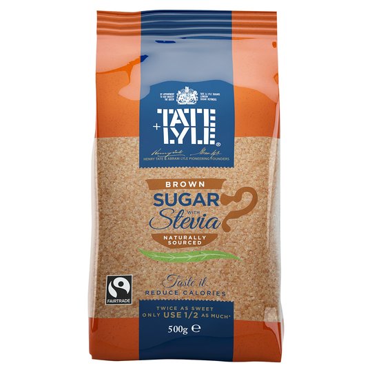 Tate & Lyle Fairtrade Brown Sugar with Stevia 500g