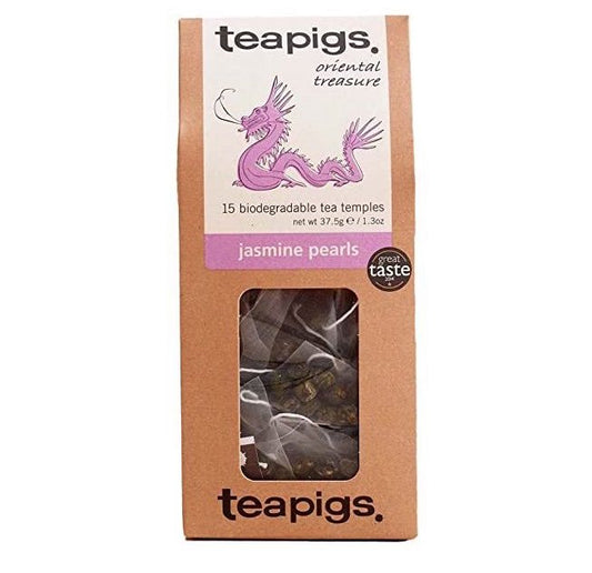 Teapigs Jasmine Pearls 15 Biodegradable Tea Temples 37.5g