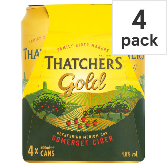 Thatchers Gold Somerset Cider 4 x 500ml