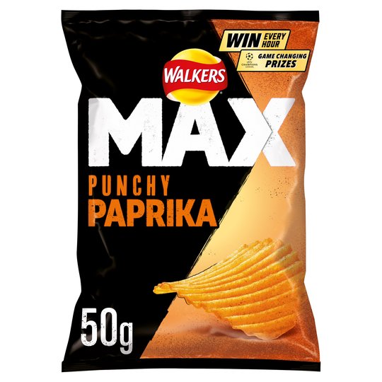 Walkers Max Paprika Crisps 50g