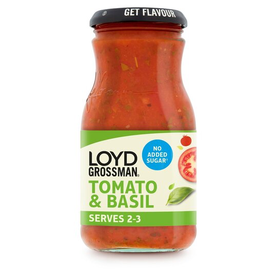 Loyd Grossman No Added Sugar Tomato & Basil Sauce 350G