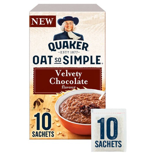 Quaker Oat So Simple Velvety Chocolate porridge 10 Pack 365g